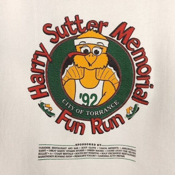 Turkey Trot Fun Run Sweatshirt Vintage 90s 1992 City Of Torrance Made In USA Men - Picture 4 of 7